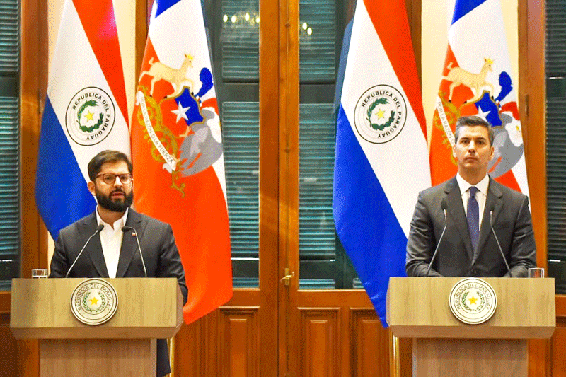 Presidente chileno realiza primera visita oficial al Paraguay