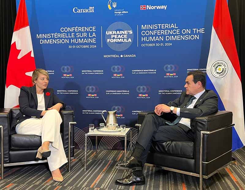 Canadá valora participación de Paraguay en cumbre de la paz