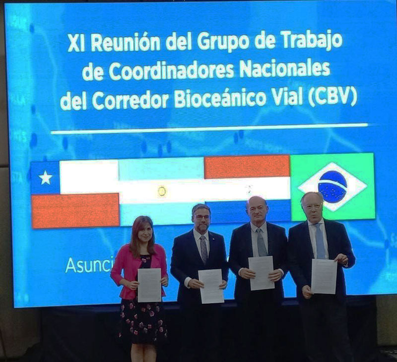 Paraguay, Argentina, Brasil y Chile acuerdan redoblar esfuerzos en el Corredor Bioceánico Vial