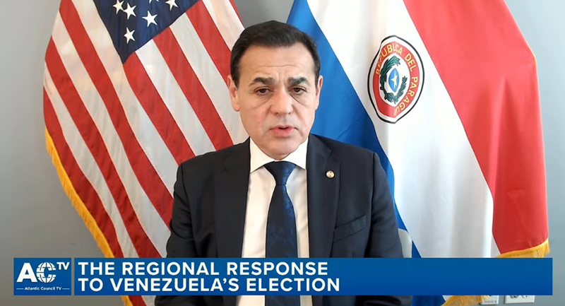 Canciller aborda la crisis electoral en Venezuela en el Atlantic Council